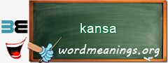 WordMeaning blackboard for kansa